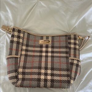 Coach Plaid Shoulder Bag - Black and Cream